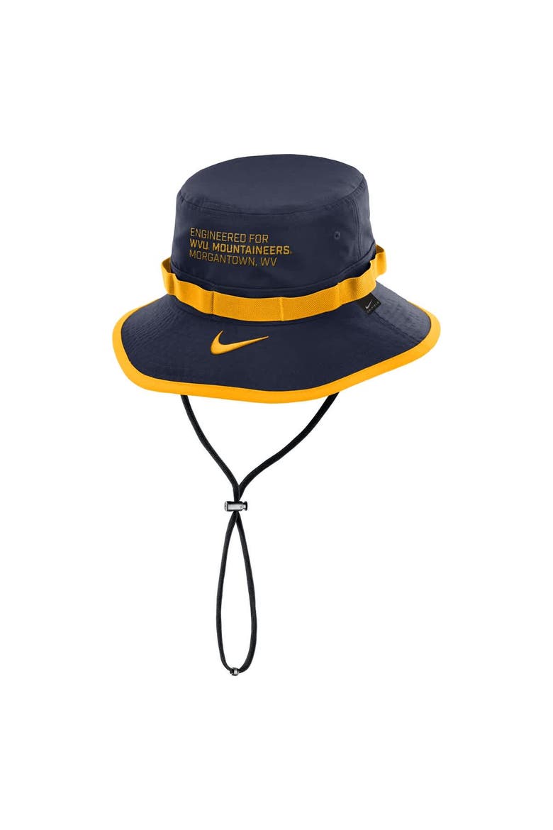 Men's Nike Navy West Virginia Mountaineers 2025 Sideline Apex Boonie Bucket Hat, Alternate, color, Navy