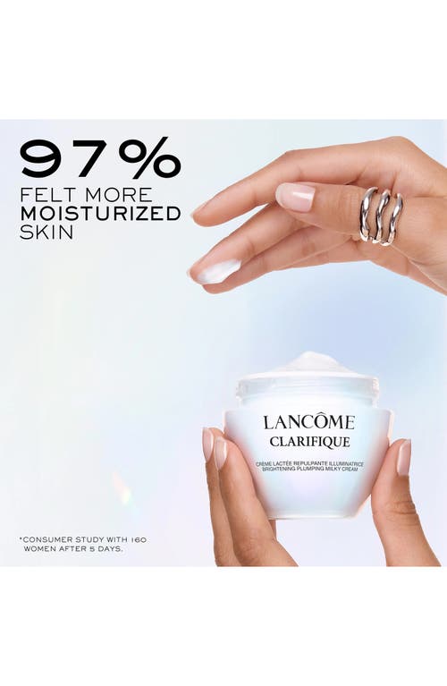 Lancôme Clarifique Milky Brightening & Plumping Face Cream In Transparent