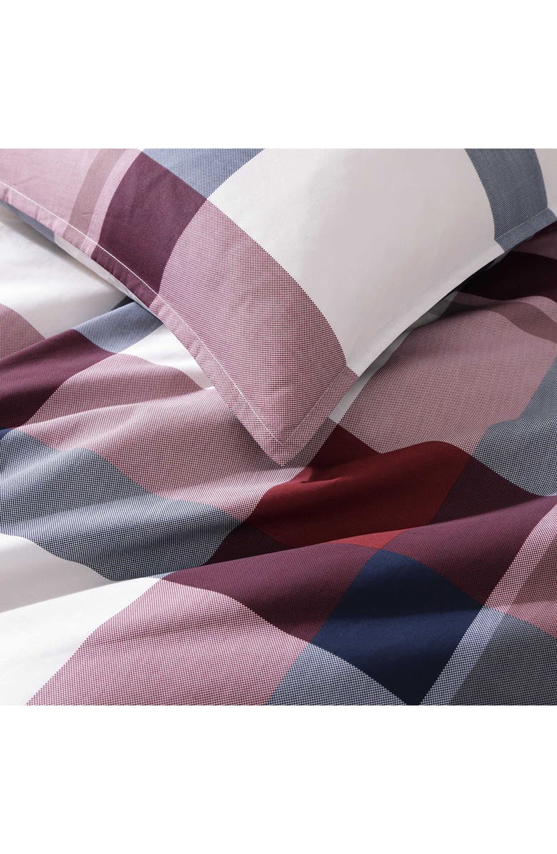Tommy Hilfiger Prospect Park Plaid Cotton Percale Comforter & Shams Set, Alternate, color, Eggshell White/ Blue/ Red