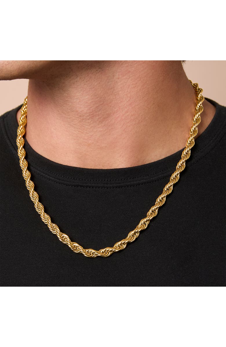 Lucky Brand Gold-Tone Rope Chain Necklace, Alternate, color, Gold