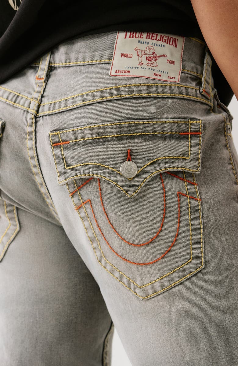 True Religion Geno Flap Pocket Slim Fit Jeans, Alternate, color, Grey Silvery