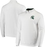 COLOSSEUM Men's Colosseum White Michigan State Spartans Tortugas Logo Quarter-Zip Jacket