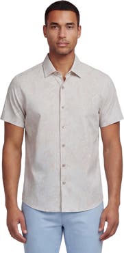 Lords of Harlech Paisley Explosion Mens Printed Button Up Shirt