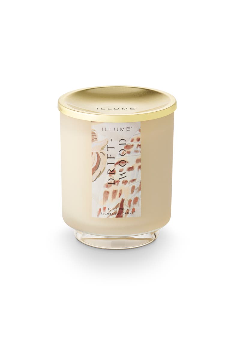 Beautifully Done Driftwood Signature Glass Candle, 284g, Main, color, Gold