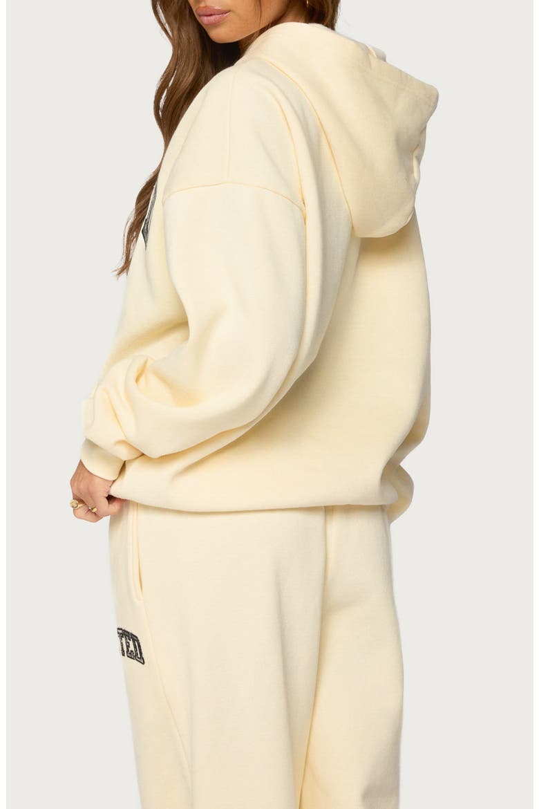 Crush Graphic Oversized Hoodie, Alternate, color, BUTTER