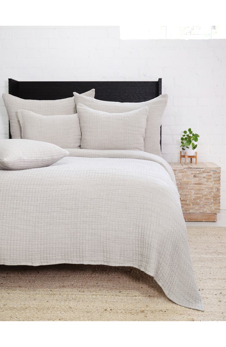 Pom Pom at Home Vancouver Cotton Gauze Coverlet, Alternate, color, Grey