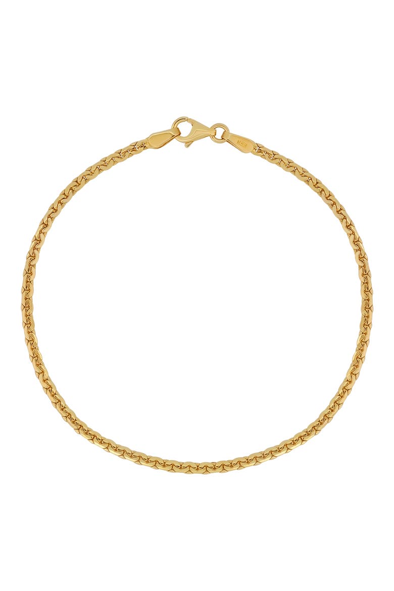 Round Link Chain Bracelet, Main, color, 14K YELLOW GOLD