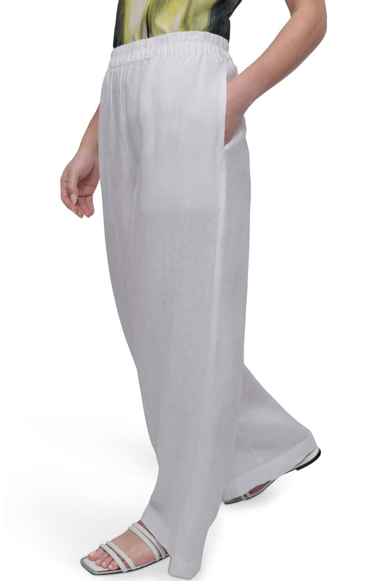 Wide Leg Linen Pants, Alternate, color, WHITE