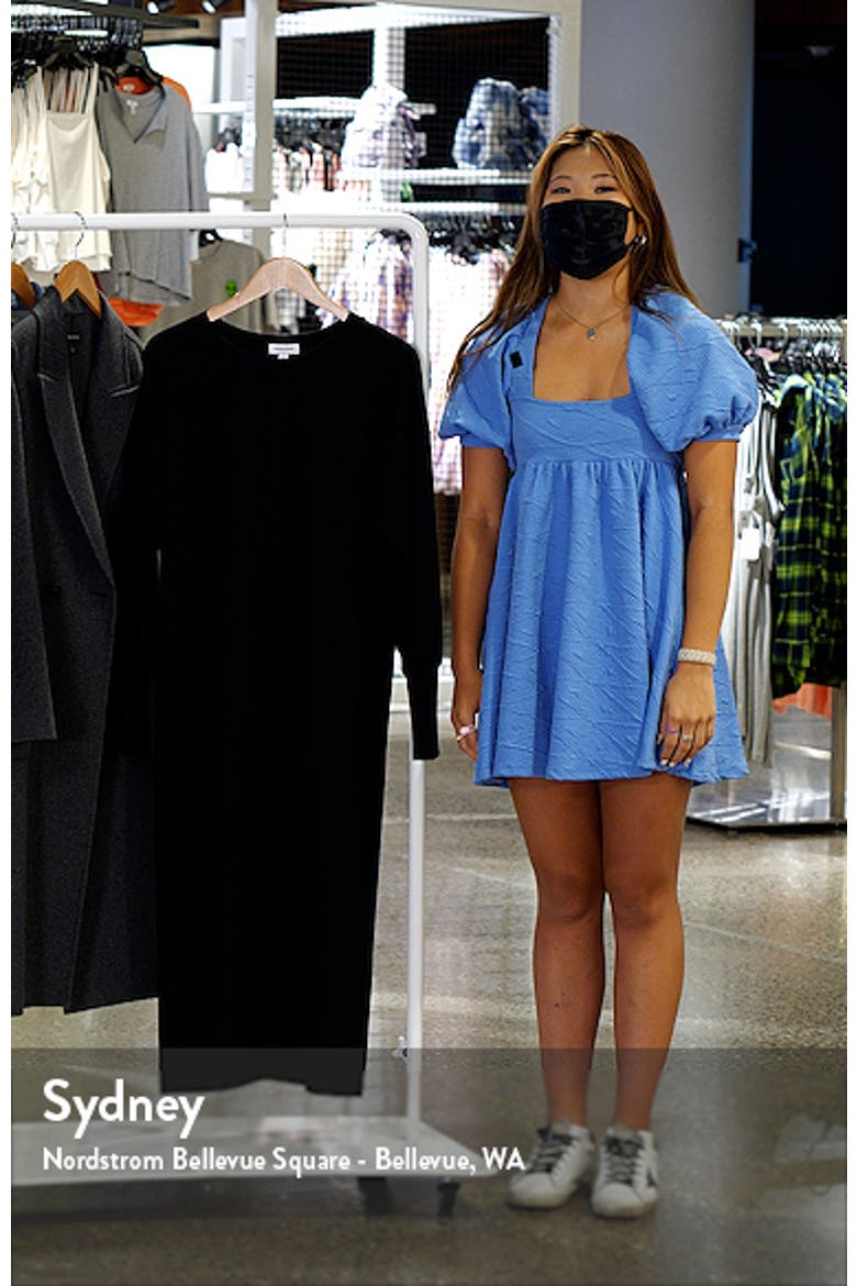 Dolman Long Sleeve Stretch Cotton Midi Dress video