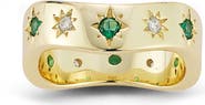 GLAZE JEWELRY 14K Gold Plated Sterling Silver Wave Band Ring