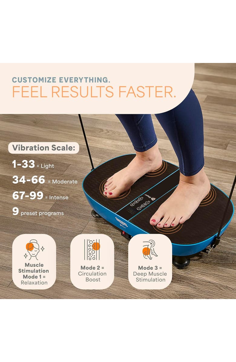 Lifepro VibraPulse Slim Vibrating Plate Exercise Machine for Balance Muscle Toning and Recovery, Alternate, color, Black