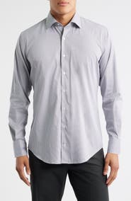 Peter Millar Jackson Crown Lite Microcheck Performance Twill Button-Up Shirt