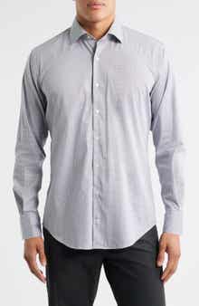 Peter Millar Jackson Crown Lite Microcheck Performance Twill Button-Up Shirt