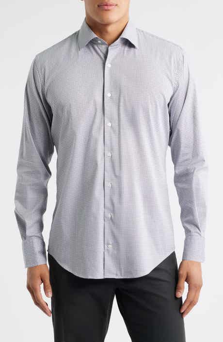 Peter Millar Jackson Crown Lite Microcheck Performance Twill Button-Up Shirt