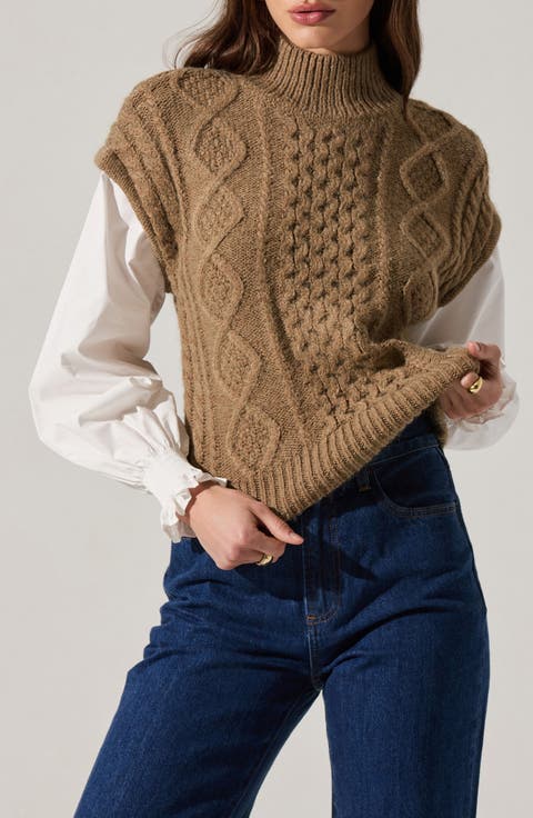 Angeline Mixed Media Sweater