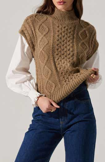 ASTR the Label Angeline Mixed Media Sweater