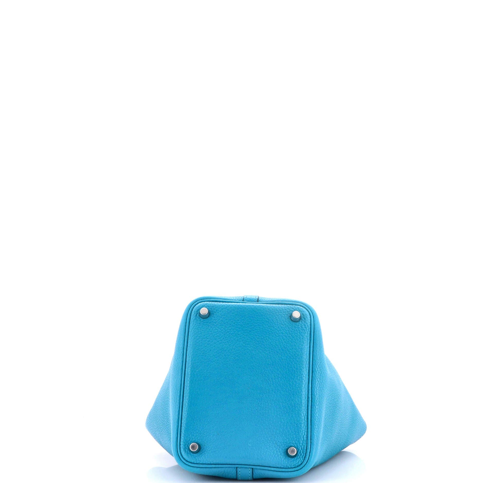 Pre-Owned Hermes Picotin Lock Bag Clemence PM, Alternate, color, Turquoise