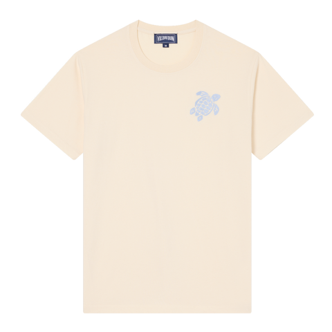 Men Organic Cotton T-shirt Big Turtle Embroidery