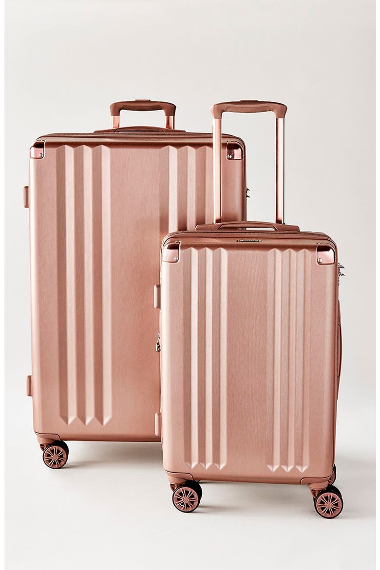 Ambeur 2-Piece Spinner Luggage Set, Alternate, color, BLACK