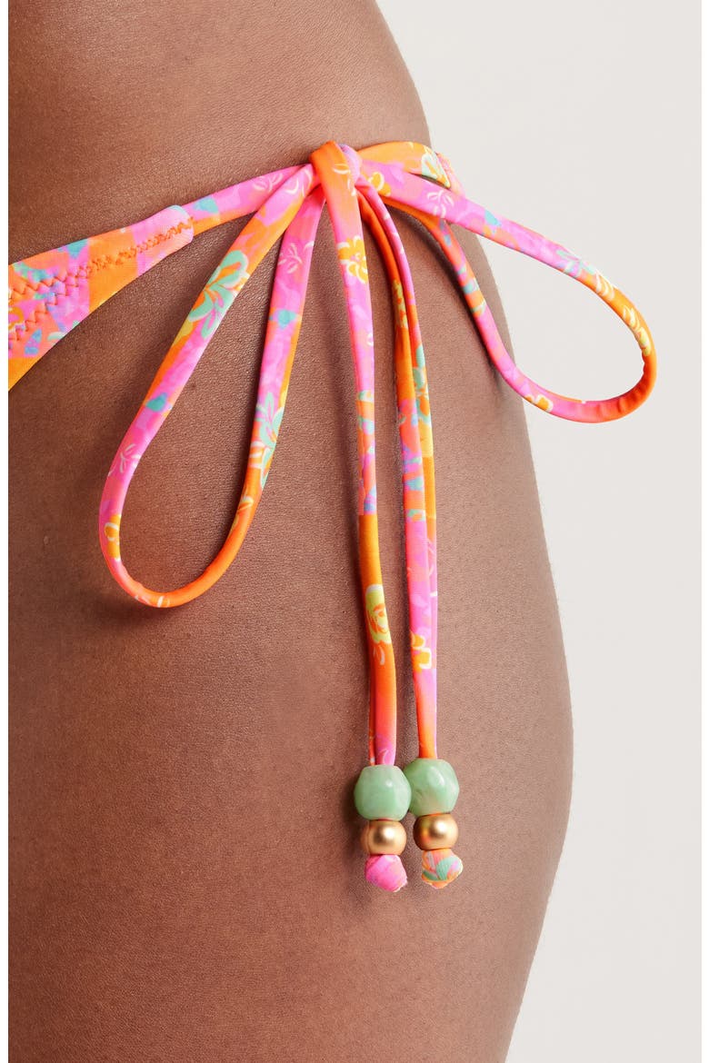 Side Tie Bikini Bottoms, Alternate, color, SUNRISE KISS