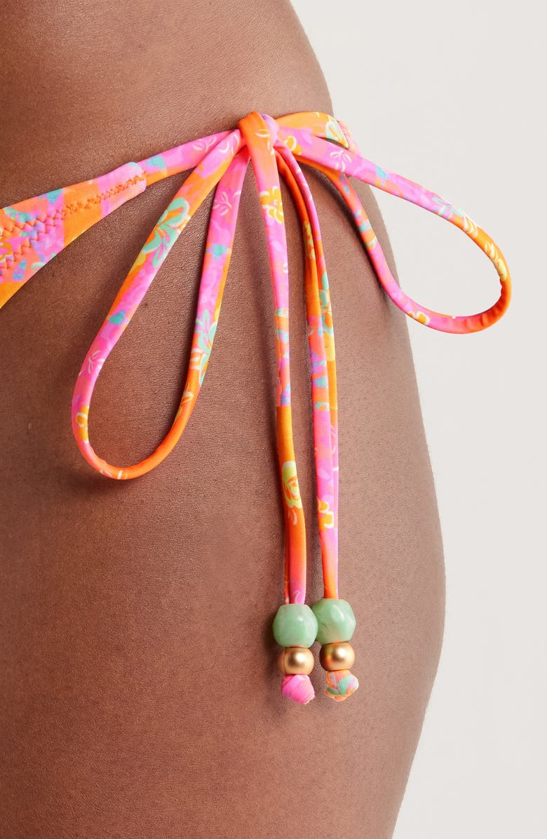 Kulani Kinis Side Tie Bikini Bottoms, Alternate, color, Sunrise Kiss