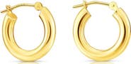 A&M 14K Gold 15mm Chunky Hoop Earrings