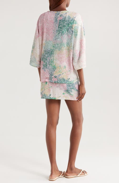 Boamar Lena Sequin Cover-up In Open White