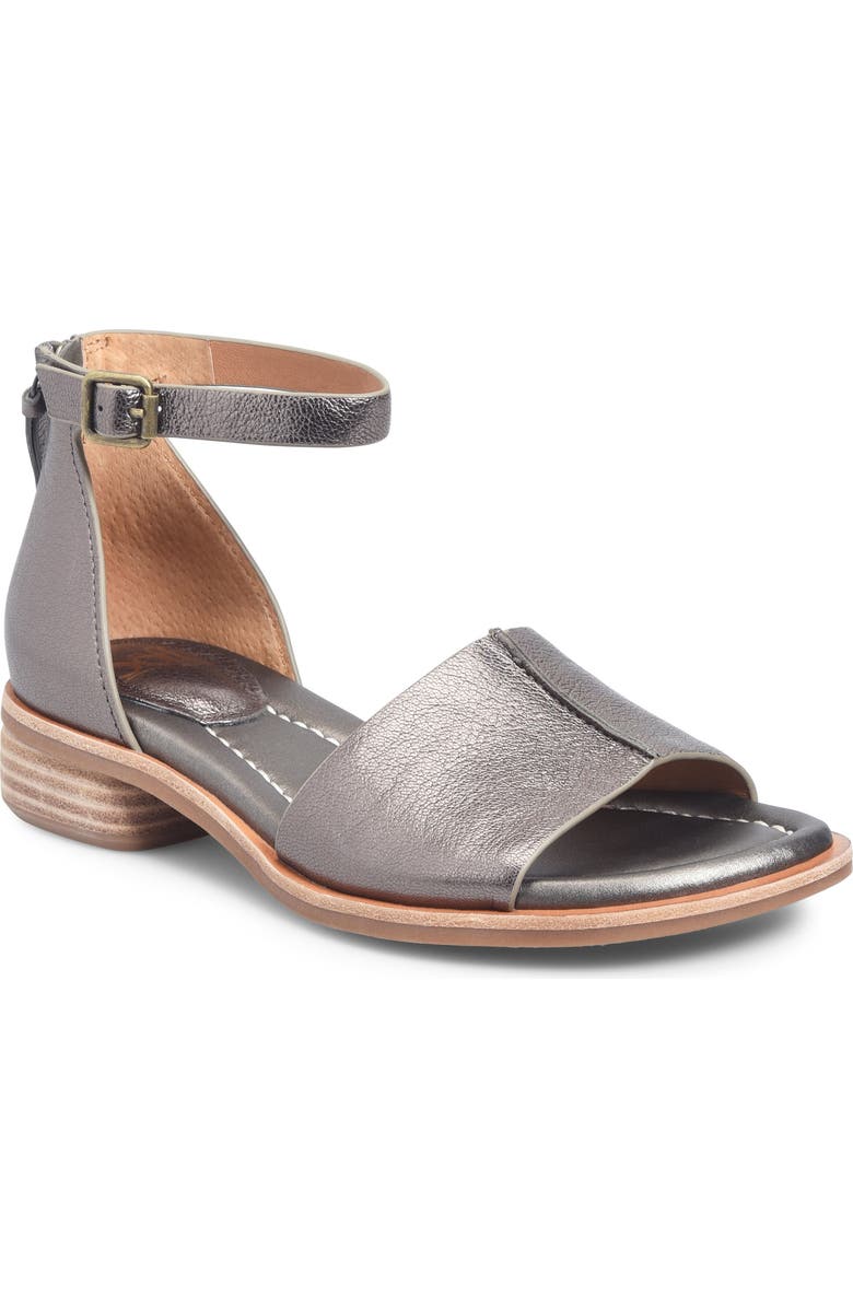 Söfft Faxyn Ankle Strap Sandal, Main, color, Dark Pewter