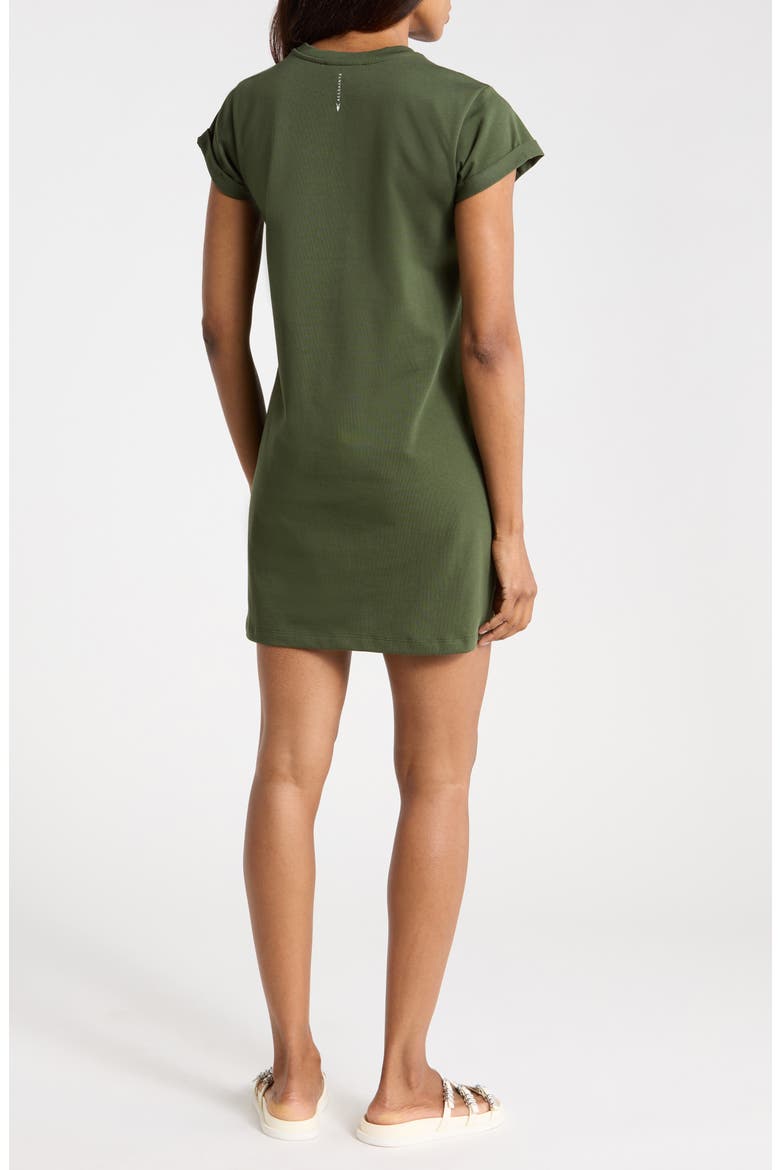 Anna Cotton T-Shirt Dress, Alternate, color, RIFLE GREEN