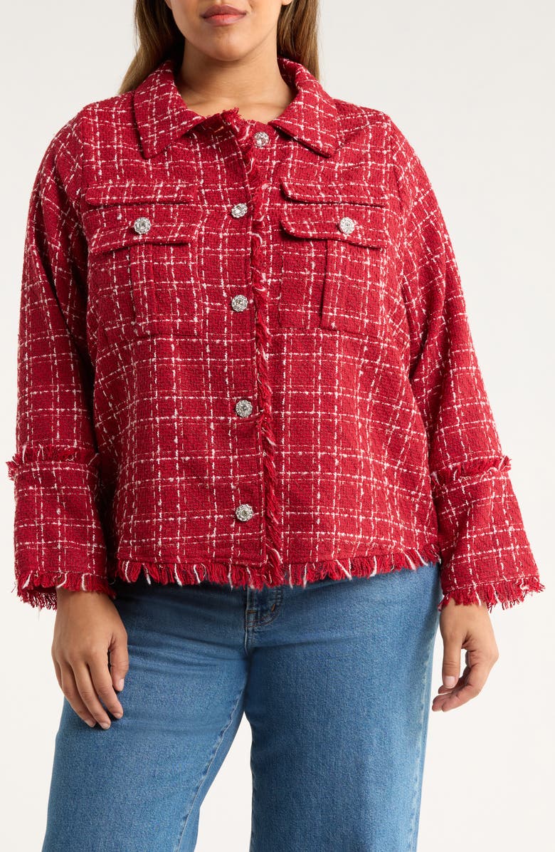 SUGARLIPS Trista Tweed Blazer, Alternate, color, 