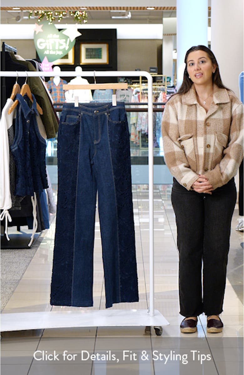 Francine Lace Detail Jeans, sales video thumbnail