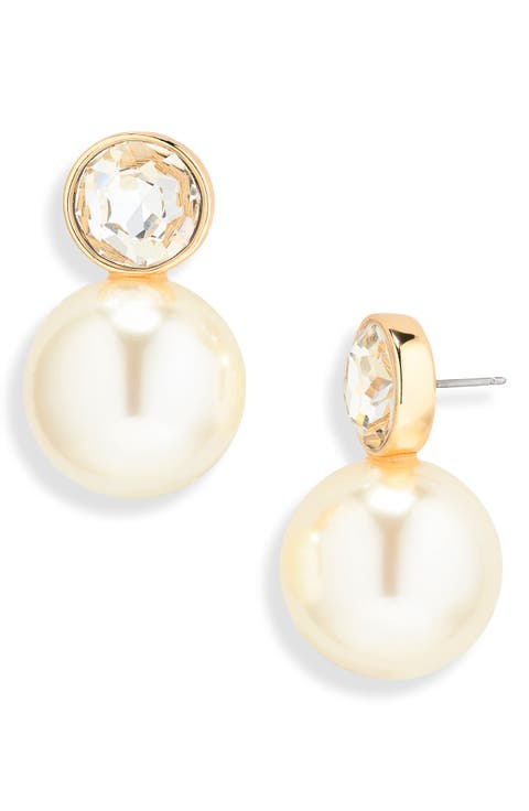 Crystal & Faux Pearl Earrings