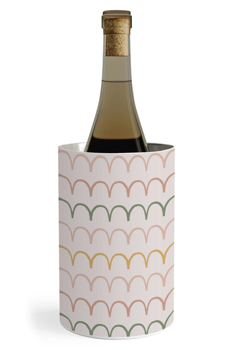 Abstract Waves Stainless Steel Wine Chiller, Main, color, GREEN
