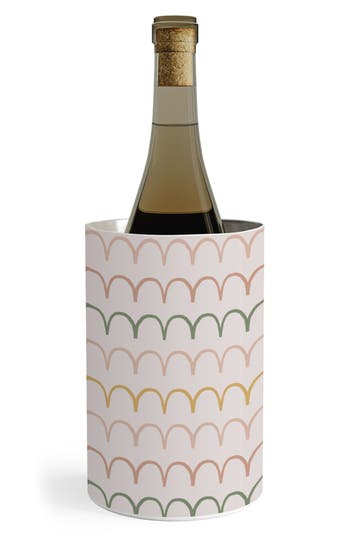 Deny Designs Abstract Waves Stainless Steel Wine Chiller In Green
