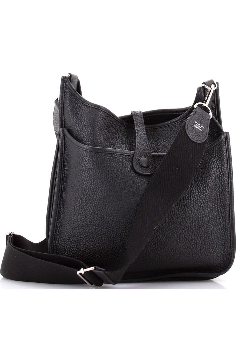 Pre-Owned Hermes Evelyne Bag Gen III Clemence PM, Alternate, color, Noir