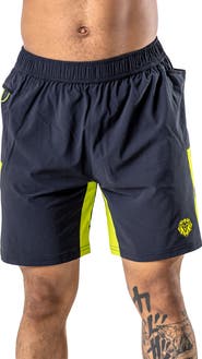 Maceoo Athletic Neon Stripe Shorts