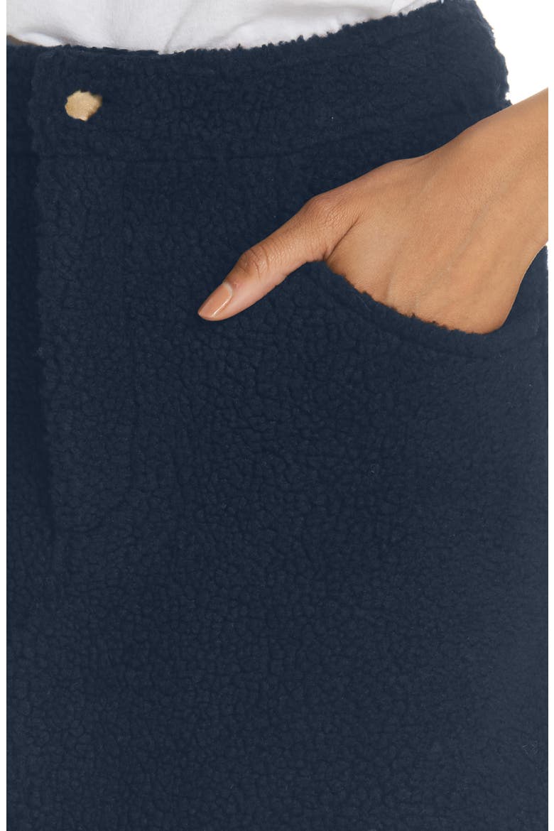 Fleece Miniskirt, Alternate, color, NAVY