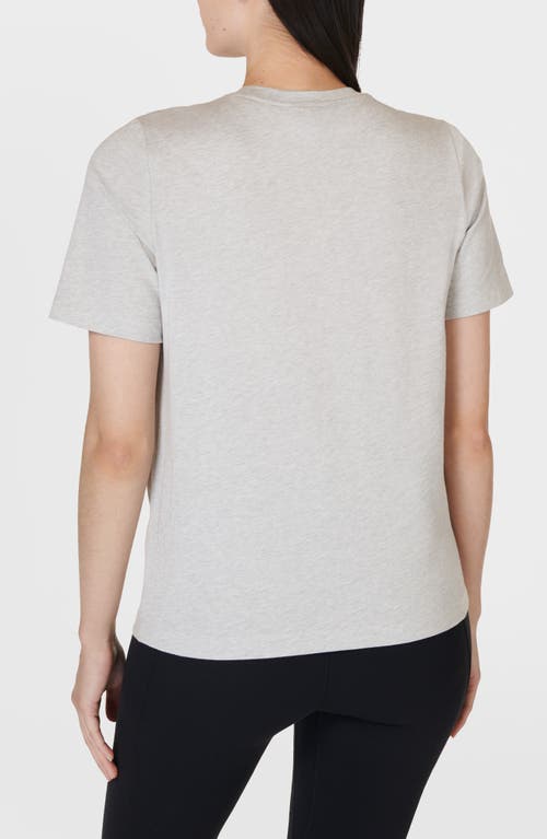 Sweaty Betty Essential Crewneck T-shirt In Light Grey Marl