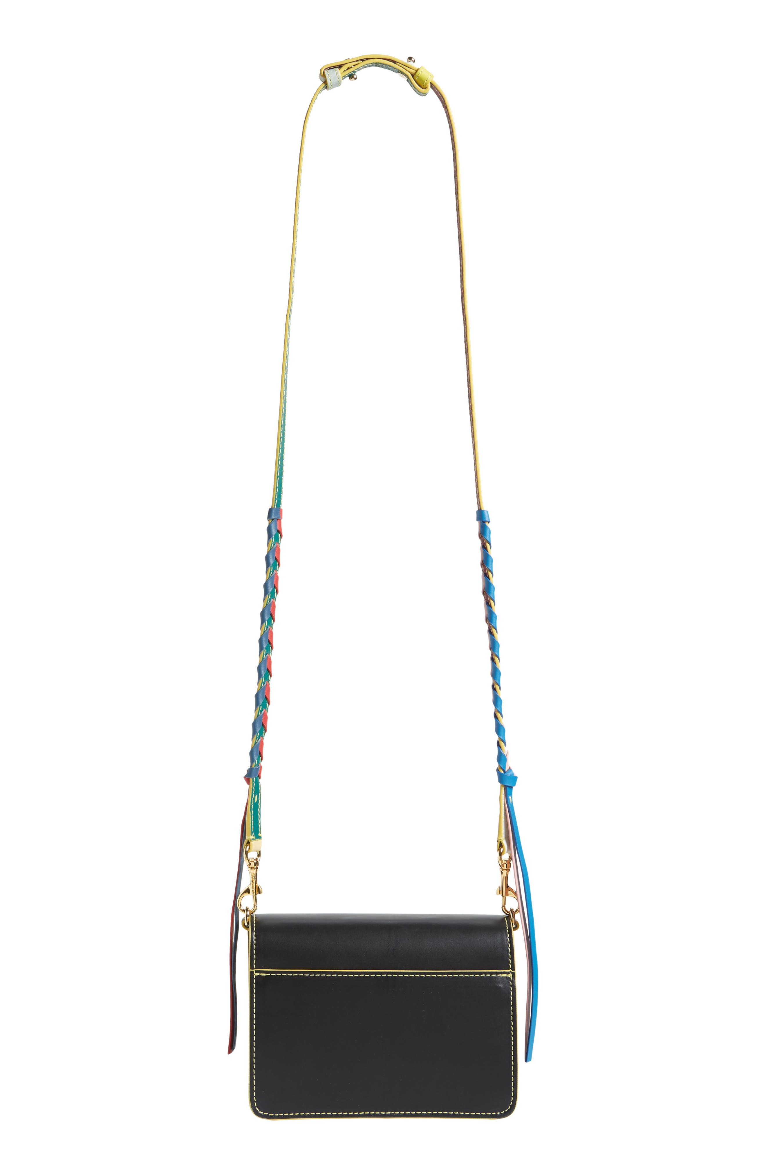 JW Anderson Anchor Braided Strap Leather Crossbody Bag, Alternate, color, 