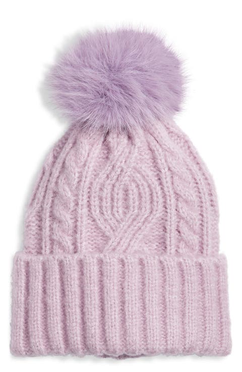 Cable Stitch Pom Beanie