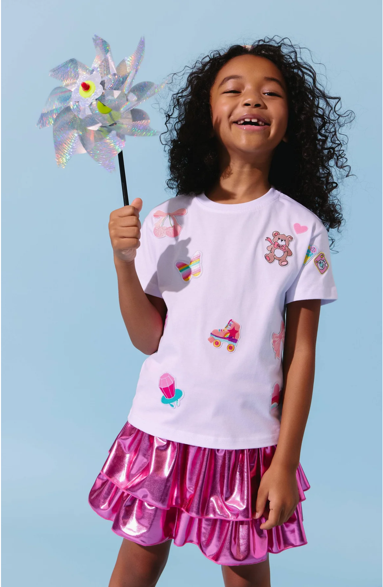 Lola + The Boys Cutie Patch T-shirt, Alternate, color, 