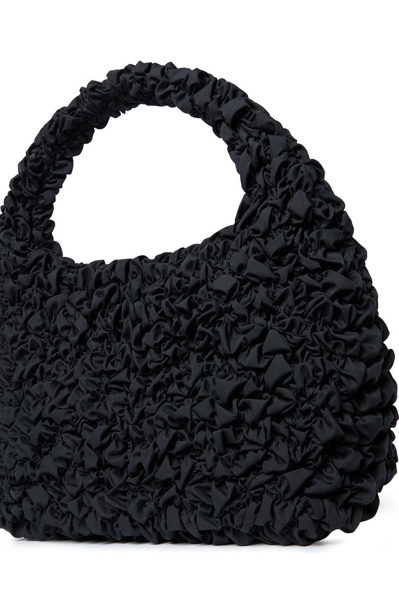 Loeffler Randall Smocked Hobo Bag, Alternate, color, Black