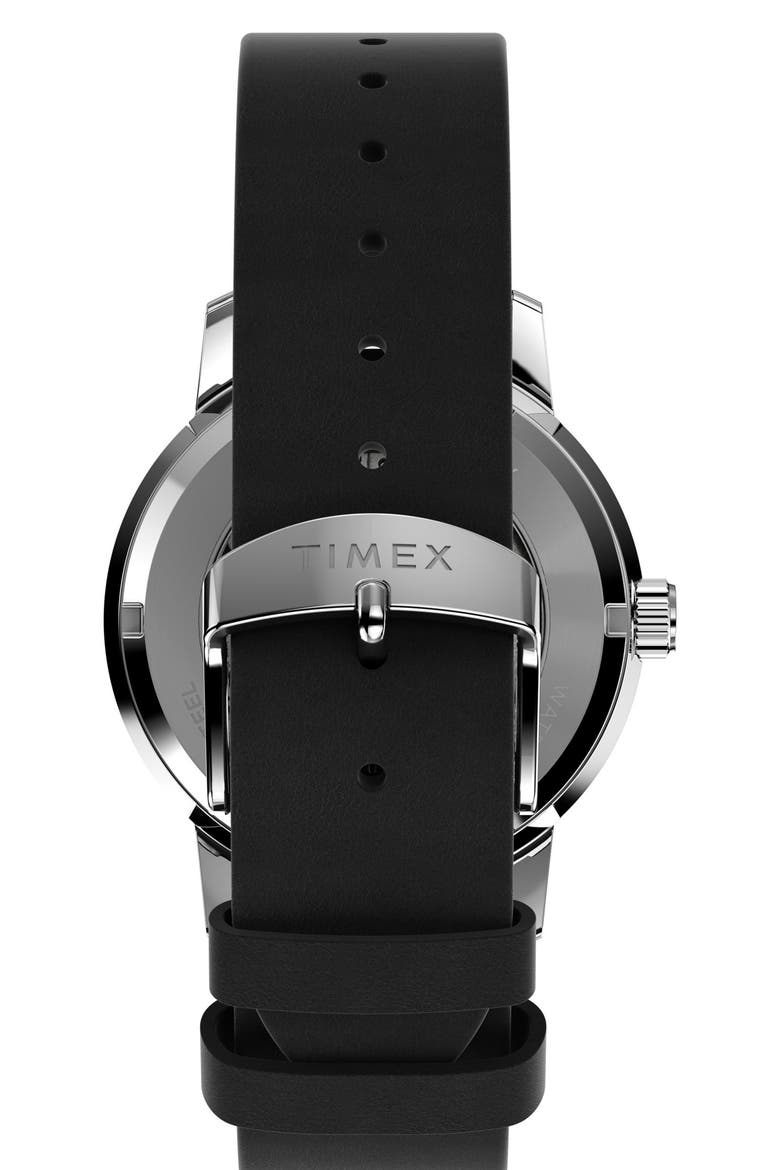 Peanuts Marlin Leather Strap Watch, Alternate, color, STAINLESS STEEL