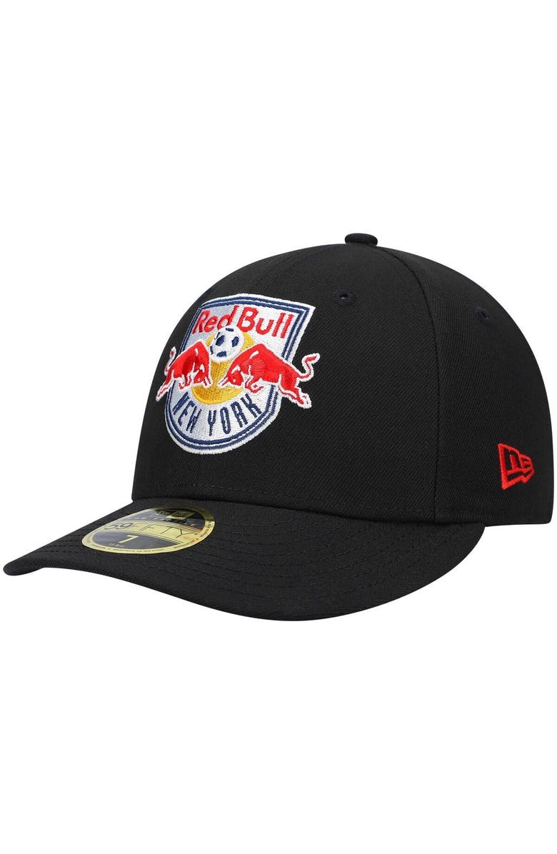 New Era Men's New Era Black New York Red Bulls Primary Logo Low Profile 59FIFTY Fitted Hat, Main, color,