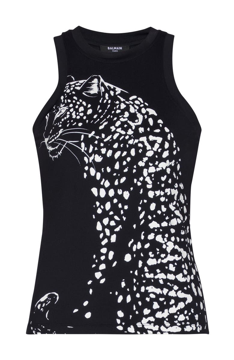 Balmain Leopard print tank top, Main, color, 