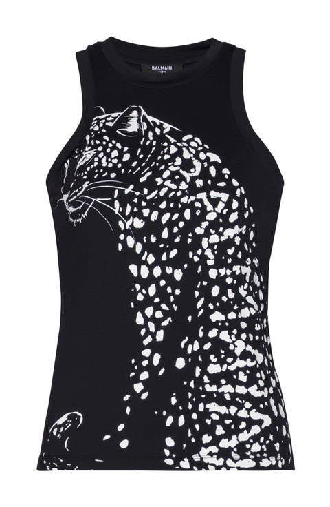 Leopard print tank top