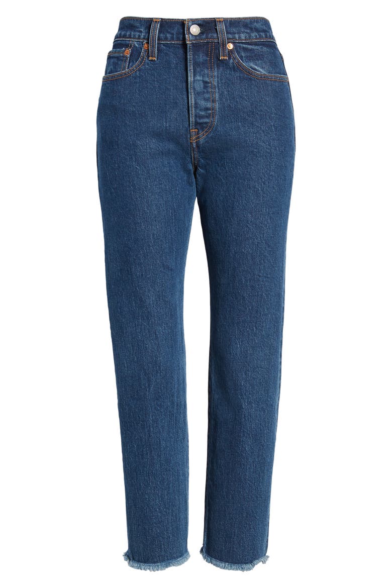 Levi's® Wedgie High Waist Ankle Straight Leg Jeans, Alternate, color, BELOW THE BELT