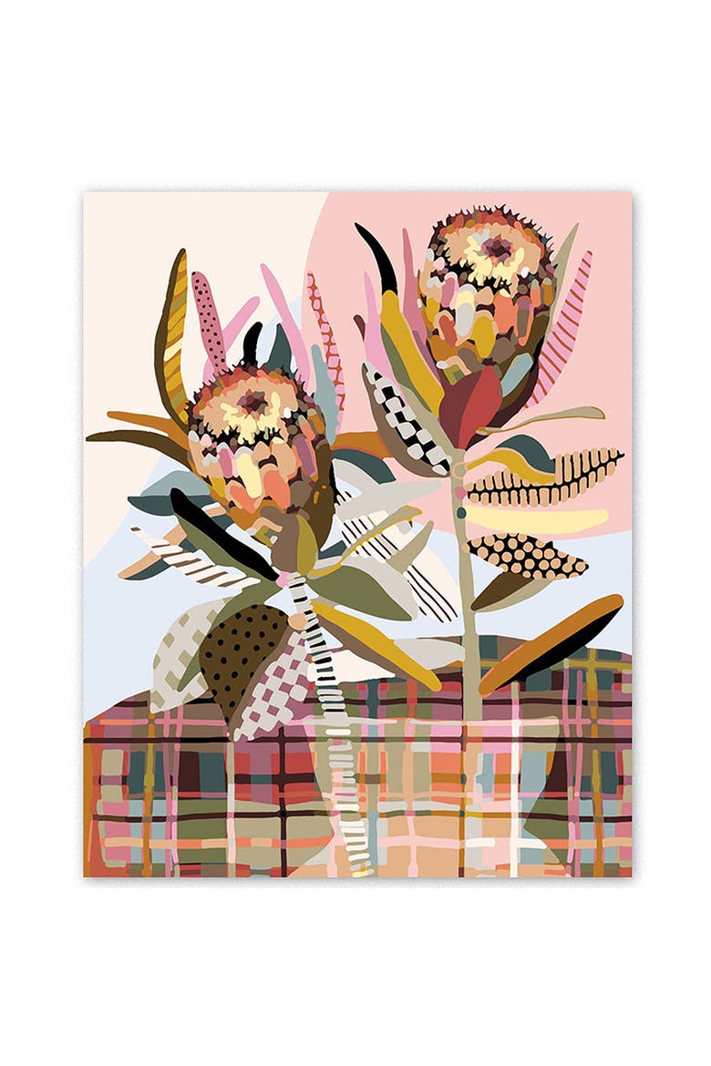 Paint By Numbers, Two Proteas, DIY Painting Craft Kit, Alternate, color, Multicolored