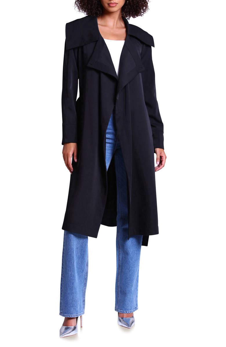 Avec Les Filles Drape Trench Coat, Main, color,