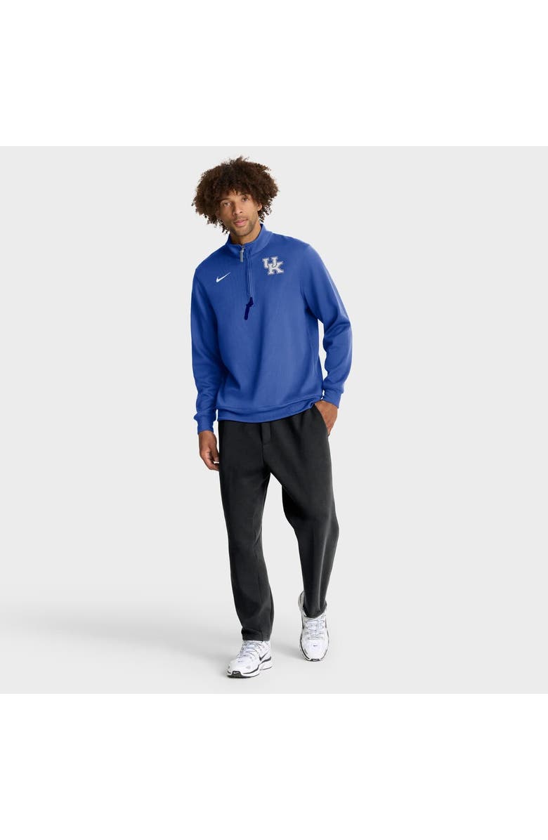 Nike Men's Nike Royal Kentucky Wildcats 2025 Coaches Premium Dri-FIT Half-Zip Pullover, Alternate, color, Royal
